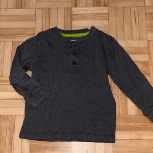 George Charcoal Long Sleeve Kids Tee
